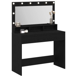 Table de Toilette avec étagère Chêne noir 100 x 41 x 135 cm 619178619178