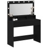 Table de Toilette avec étagère Chêne noir 100 x 41 x 135 cm 619178619178