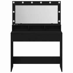 Table de Toilette avec étagère Chêne noir 100 x 41 x 135 cm 619178619178