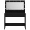 Table de Toilette avec étagère Chêne noir 100 x 41 x 135 cm 619178619178