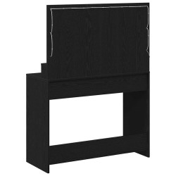 Table de Toilette avec étagère Chêne noir 100 x 41 x 135 cm 619178619178