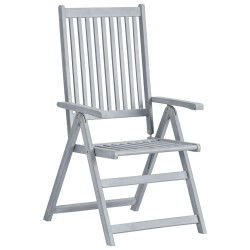 Chaises inclinables de jardin lot de 6 et coussins Bois acacia 619179619179
