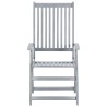 Chaises inclinables de jardin lot de 6 et coussins Bois acacia 619179619179