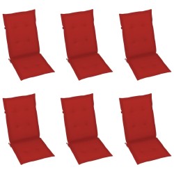 Chaises inclinables de jardin lot de 6 et coussins Bois acacia 619179619179