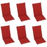 Chaises inclinables de jardin lot de 6 et coussins Bois acacia 619179619179