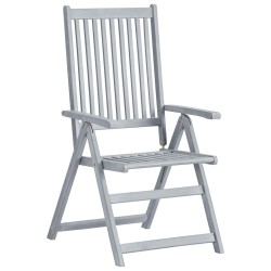 Chaises inclinables de jardin lot de 6 et coussins Bois acacia 619182619182