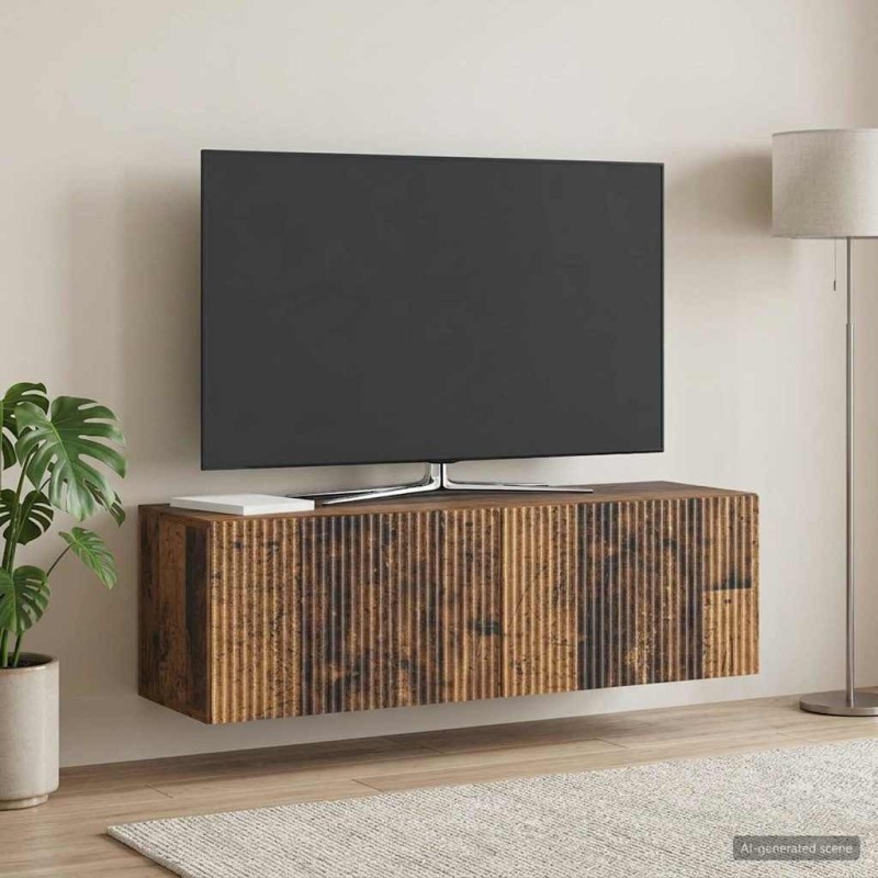 Meuble TV mural Bois ancien 98 x 31 x 30 cm Bois d'ingénierie 619186619186