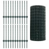 Clôture Euro avec poteau 50 x 0,6 m Acier recouvert de PVC Vert 619187619187