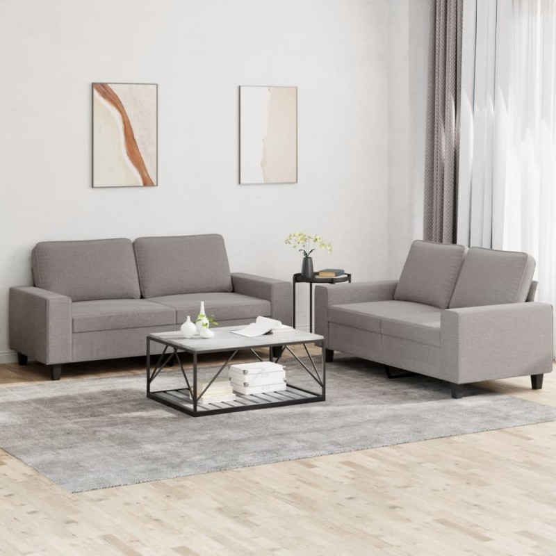 Ensemble de canapés 2 pcs taupe tissu 619189619189