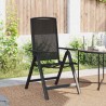 Chaises de jardin inclinables 2 pcs Noir 58 x 71 x 112 cm 619195619195