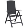 Chaises de jardin inclinables 2 pcs Noir 58 x 71 x 112 cm 619195619195