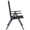 Chaises de jardin inclinables 2 pcs Noir 58 x 71 x 112 cm 619195619195