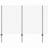 Clôture grillagée avec poteau 25 x 1,5 m Acier galvanisé Vert 619198619198