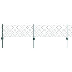 Clôture grillagée avec poteau 10 x 0,4 m Acier recouvert de PVC 619200619200