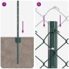 Clôture grillagée avec poteau 10 x 0,4 m Acier recouvert de PVC 619200619200