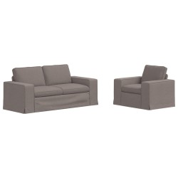 Ensemble de Canapés 2 pcs Taupe 182 x 80 x 82 cm tissu 619205619205