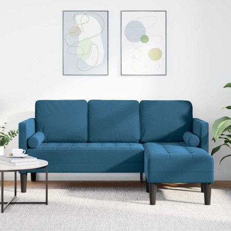 Ensemble de Canapés avec coussin Bleu Polyester 619206619206