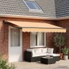 Auvent rétractable Sable 4 × 3 m 100% Polyester et Aluminium 619212619212