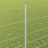 Clôture sauvage extérieure avec poteaux 50 x 1,4 m Argenté 619213619213