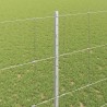 Clôture sauvage extérieure avec poteaux 50 x 1,4 m Argenté 619215619215