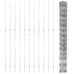 Clôture sauvage extérieure avec poteaux 50 x 1,4 m Argenté 619216619216