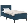 Cadre de lit avec matelas Bleu 100 x 200 cm Velours 619218619218