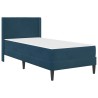 Cadre de lit avec matelas Bleu 100 x 200 cm Velours 619218619218