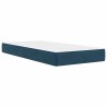 Cadre de lit avec matelas Bleu 100 x 200 cm Velours 619218619218