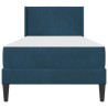 Cadre de lit avec matelas Bleu 100 x 200 cm Velours 619218619218