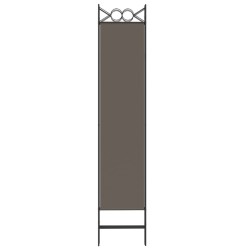 Cloison de séparation 6 panneaux Anthracite 240x200 cm Tissu 619229619229