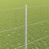 Clôture sauvage extérieure avec poteaux 50 x 1,4 m Argenté 619233619233