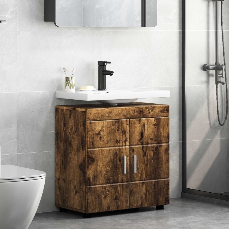 Ensemble d'armoire de salle de bain TULUM Chêne fumé 619237619237