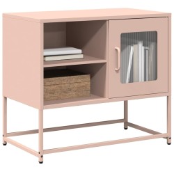 Meuble TV rose 68x39x60,5 cm acier 619239619239