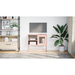 Meuble TV rose 68x39x60,5 cm acier 619239619239
