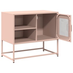 Meuble TV rose 68x39x60,5 cm acier 619239619239