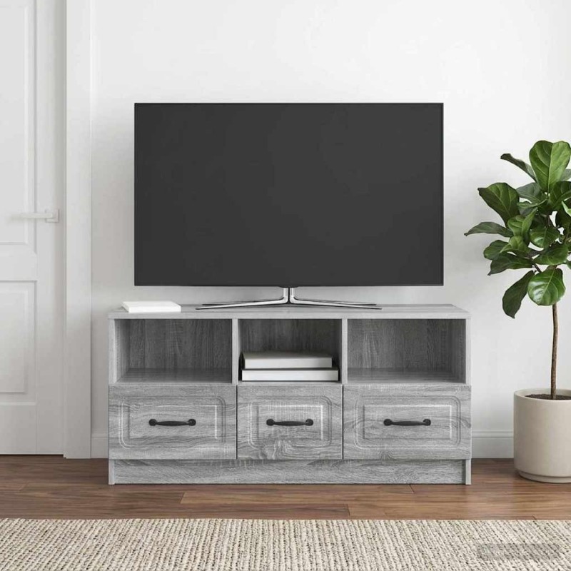 Meuble TV Sonoma gris 102 x 34,5 x 47 cm Bois d'ingénierie 619241619241