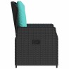 Chaises de jardin inclinables lot de 2 noir résine tressée 619242619242