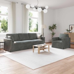 Ensemble de Canapés 2 pcs Gris foncé 228 x 78 x 80 cm Velours 619247619247