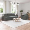 Ensemble de Canapés 2 pcs Gris foncé 228 x 78 x 80 cm Velours 619247619247