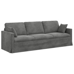 Ensemble de Canapés 2 pcs Gris foncé 228 x 78 x 80 cm Velours 619247619247