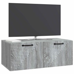 Meuble TV mural Sonoma gris 78,5 x 41 x 30 cm Bois d'ingénierie 619249619249