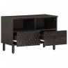 Meuble TV noir 70x33x46 cm bois massif de manguier 619252619252