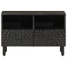 Meuble TV noir 70x33x46 cm bois massif de manguier 619252619252