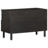 Meuble TV noir 70x33x46 cm bois massif de manguier 619252619252