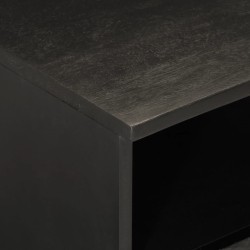 Meuble TV noir 70x33x46 cm bois massif de manguier 619252619252