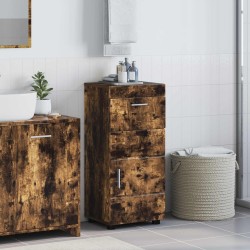 Ensemble d'armoire de salle de bain TULUM Chêne fumé 619253619253