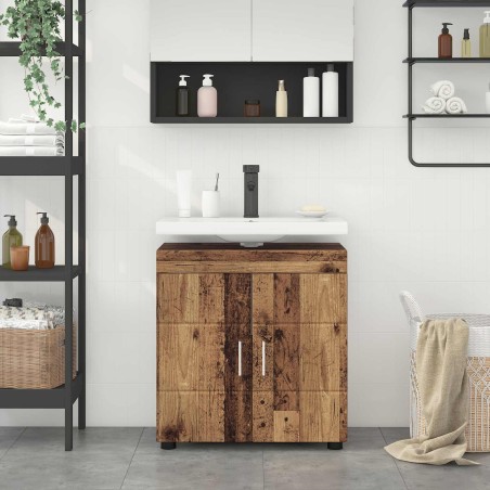 Ensemble d'armoire de salle de bain TULUM Bois ancien 619254619254