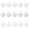 Ensemble de Boules de Noël XL 15 pc Blanc Plastique 619255619255