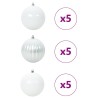 Ensemble de Boules de Noël XL 15 pc Blanc Plastique 619255619255