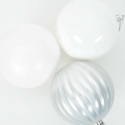 Ensemble de Boules de Noël XL 15 pc Blanc Plastique 619255619255